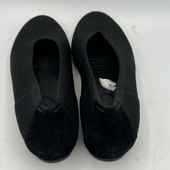 EILEEN FISHER Black Stretch Mesh Woven Fabric Flat Shoes Size 6.5 - Picture 2 of 13